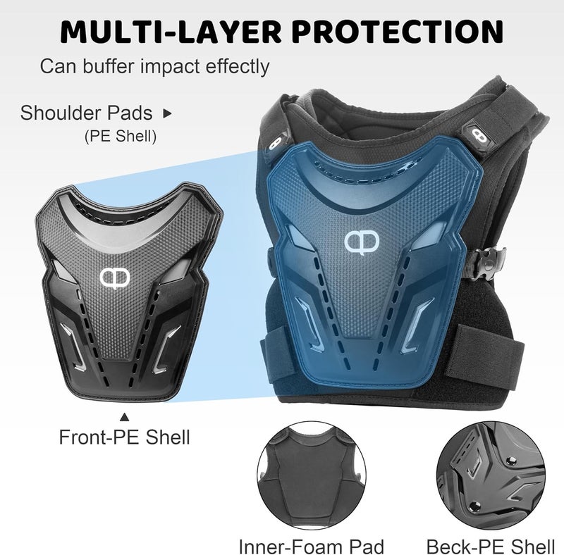 DA - Kids Dirt Bike Gear - Youth Motorcycle Riding Protective Gear Motocross Armor Suit Chest Protector for Boys Girls Mountain Biking Cycling - Image 3